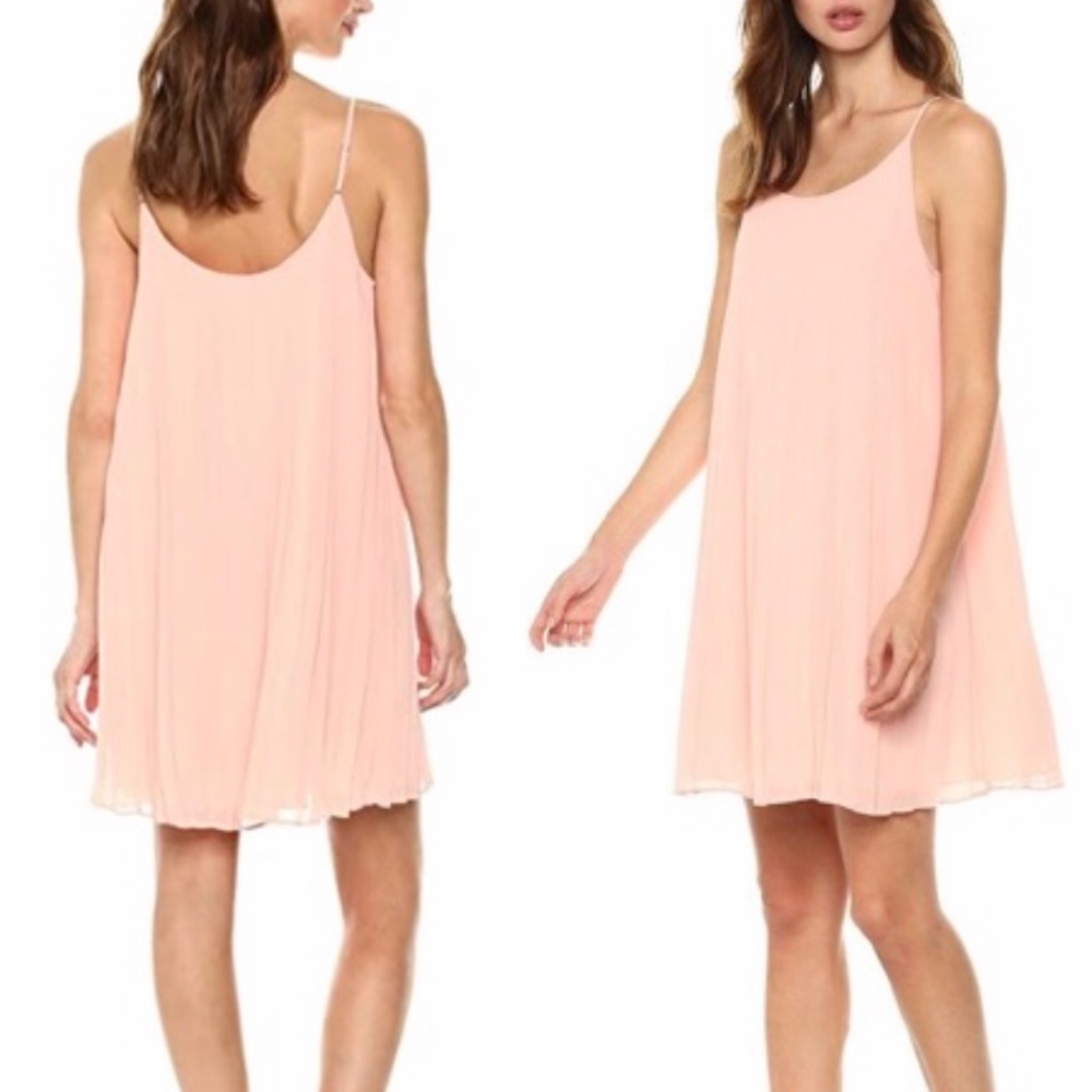 BCBGeneration Women's Pink Sunburst Pleated Dress